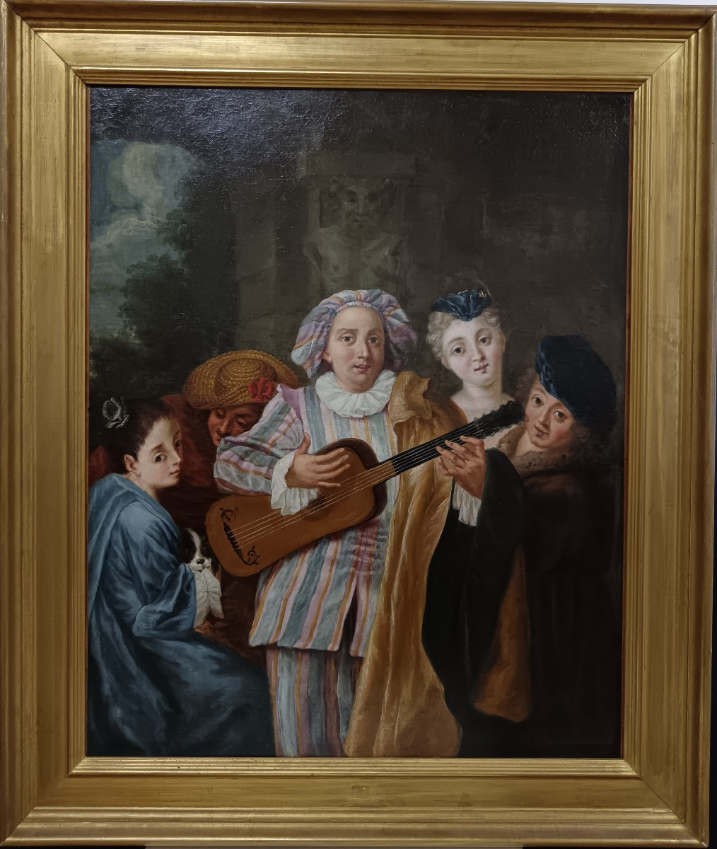 Antoine Watteau, Follower Of "serenade Of Mezzetin"