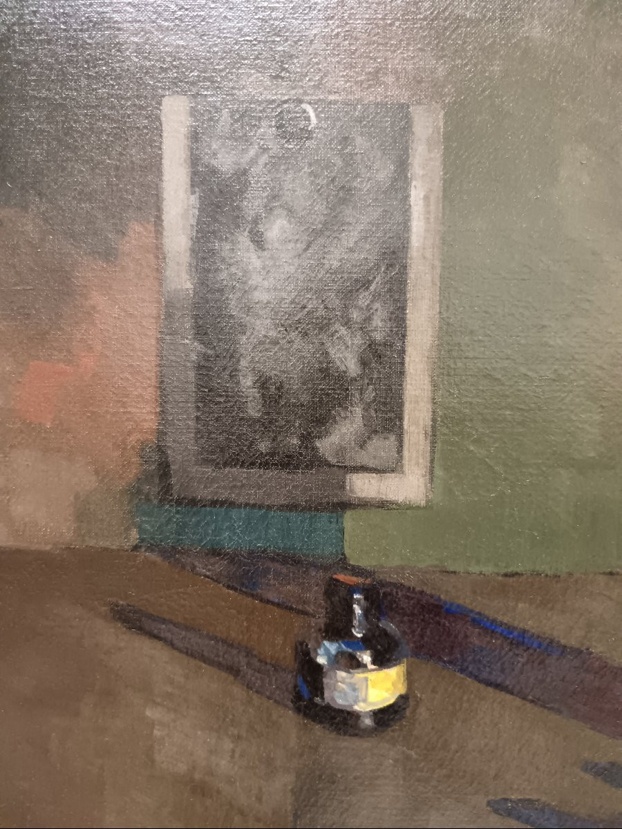Catalan Painter. Rafael Durancamps "the Doll On The Artist's Table"-photo-3