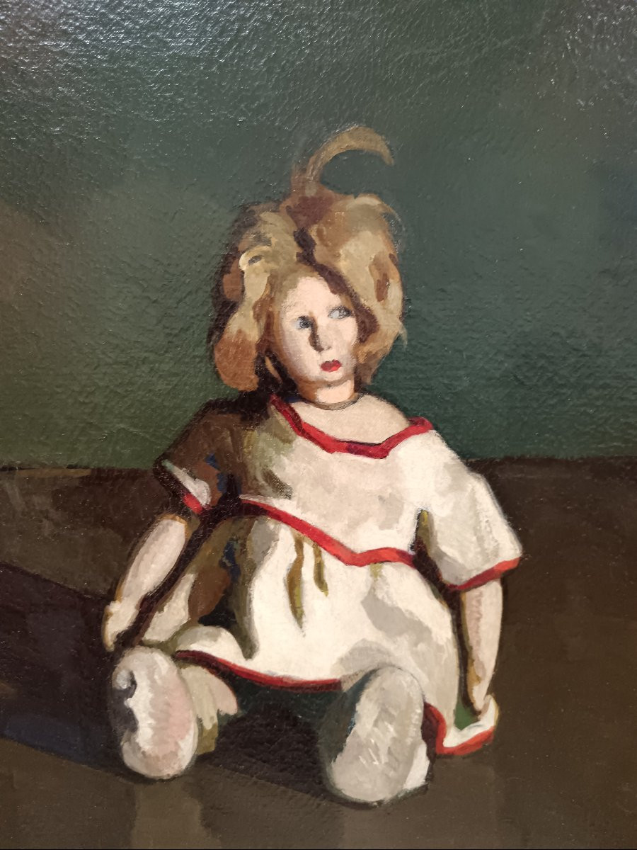 Catalan Painter. Rafael Durancamps "the Doll On The Artist's Table"-photo-4