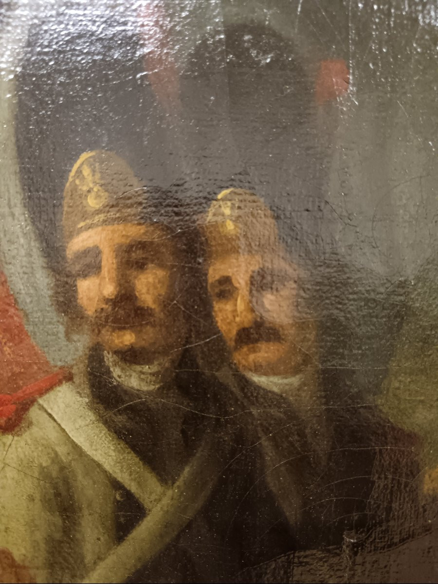 Univers des grenadiers de la garde "Le chef de bataillon blessé au passage du pont"-photo-3
