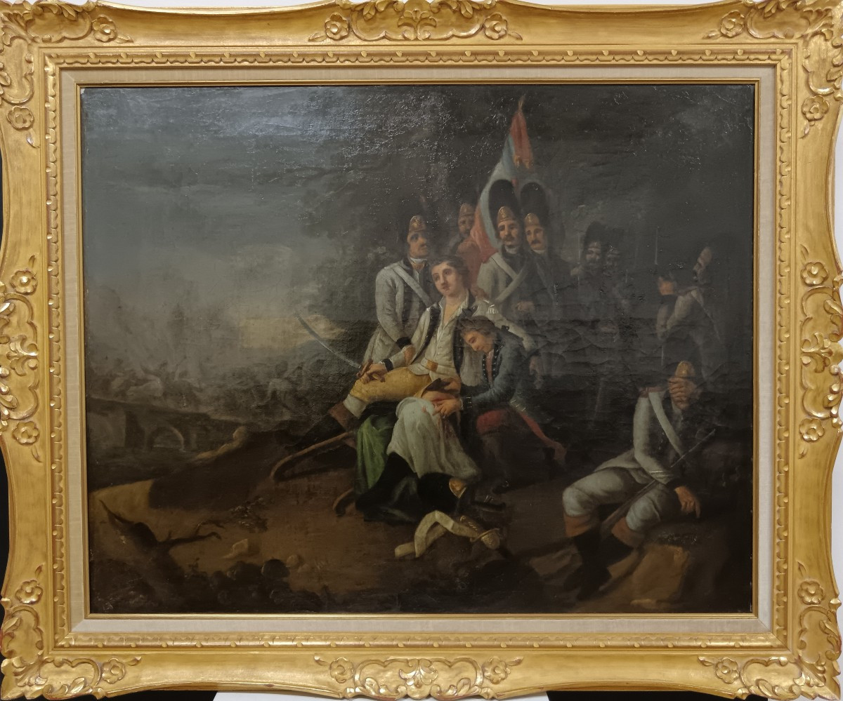 Univers des grenadiers de la garde "Le chef de bataillon blessé au passage du pont"