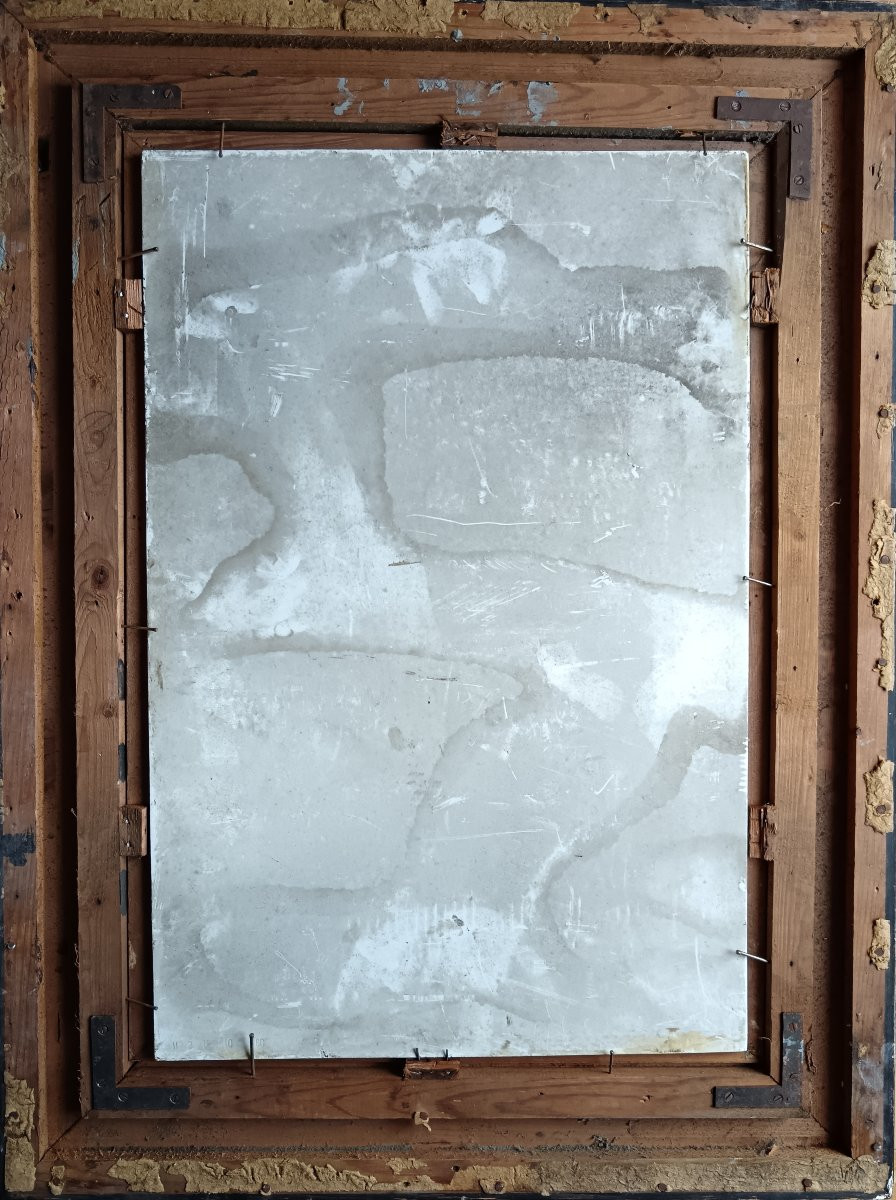 Naar Apol Porcelain Plaque "the Cart In The Forest Path"-photo-1