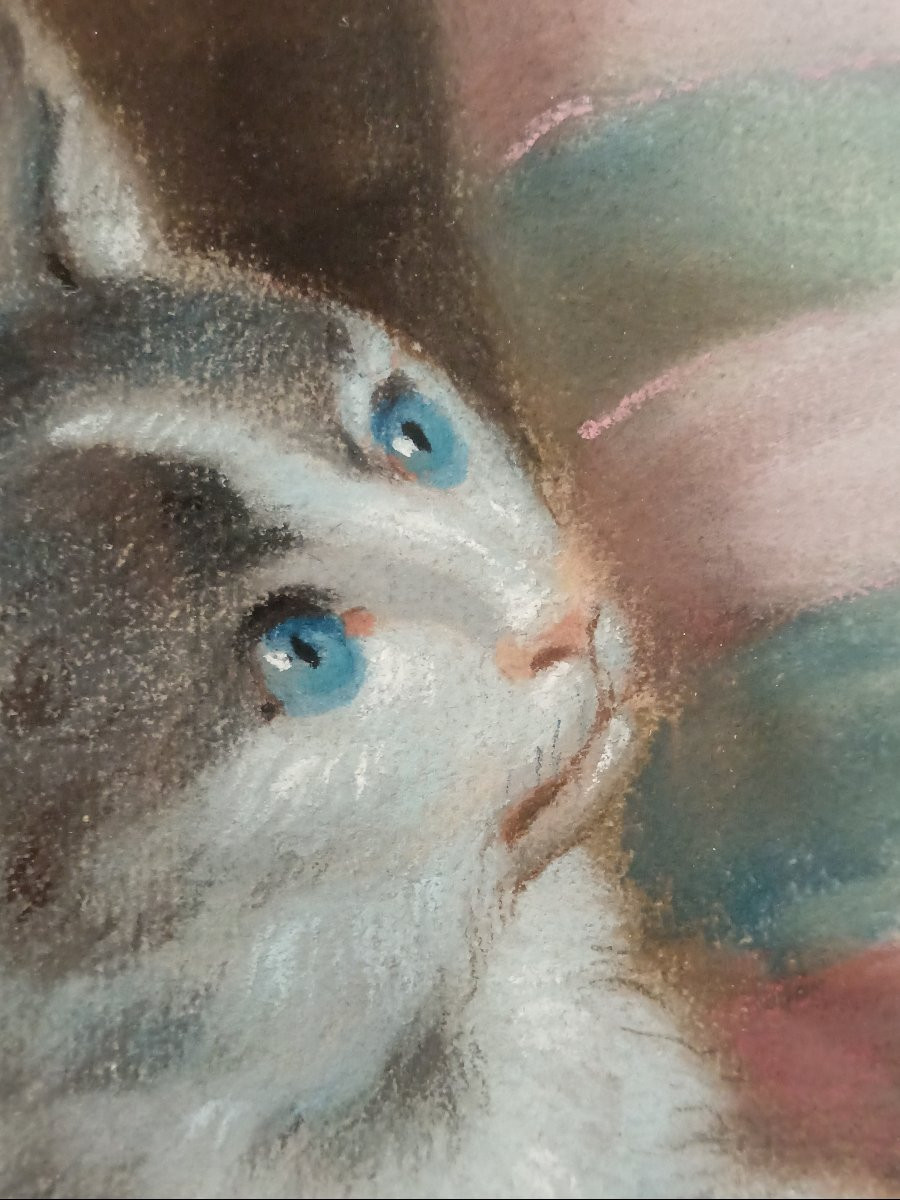 Jean-baptiste Greuze, Entourage Of "belle, The Cat And The Balls Of Wool"-photo-3