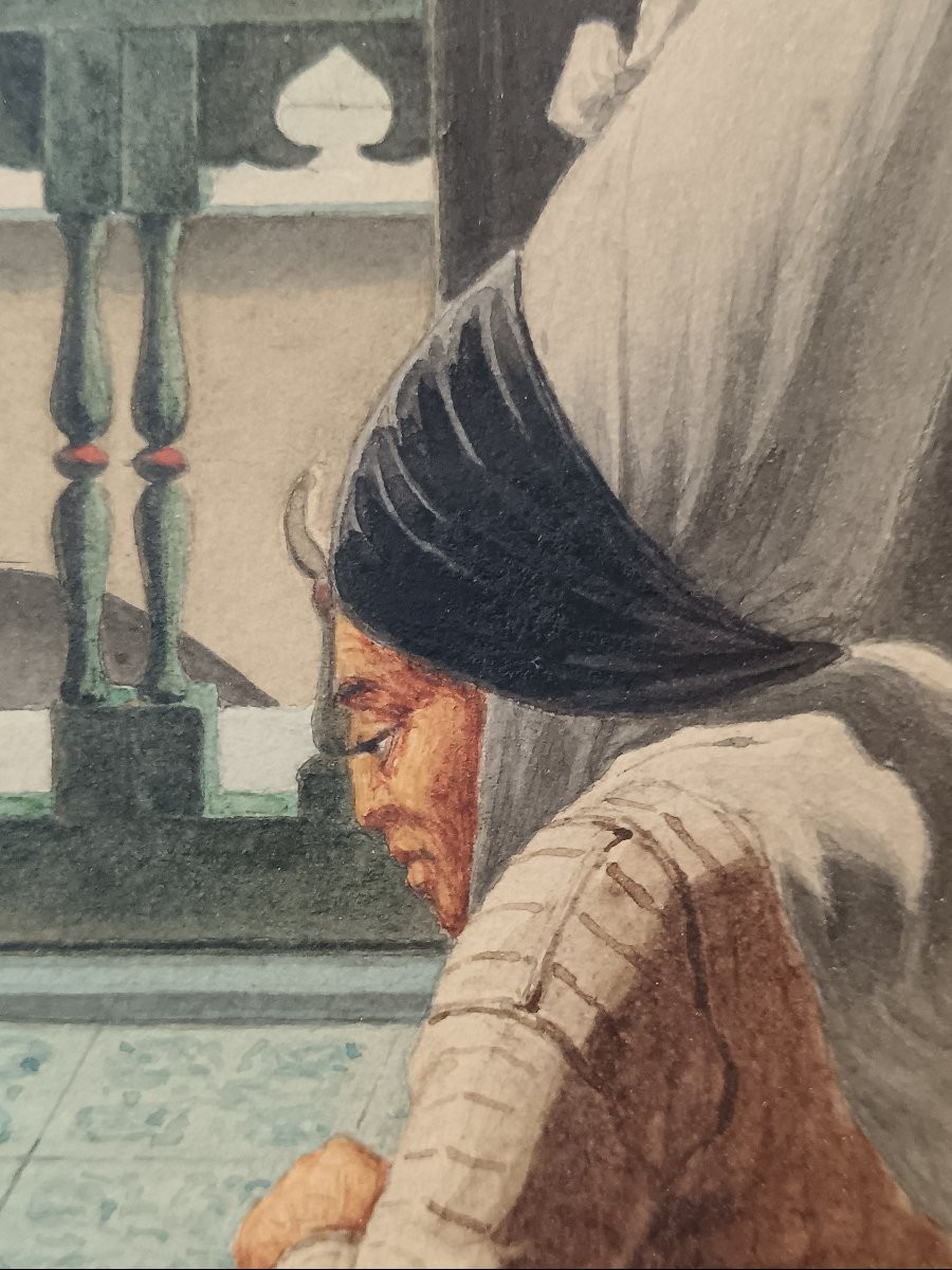 Orientalist School. Durand-brager "harem Scene In Algiers"-photo-7