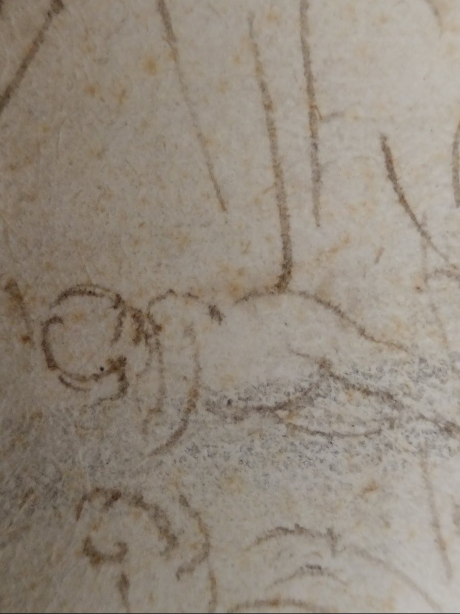 Projet de décoration d'une coupole "Etude pour deux évangélistes : Saint Jean et Saint Luc"-photo-4