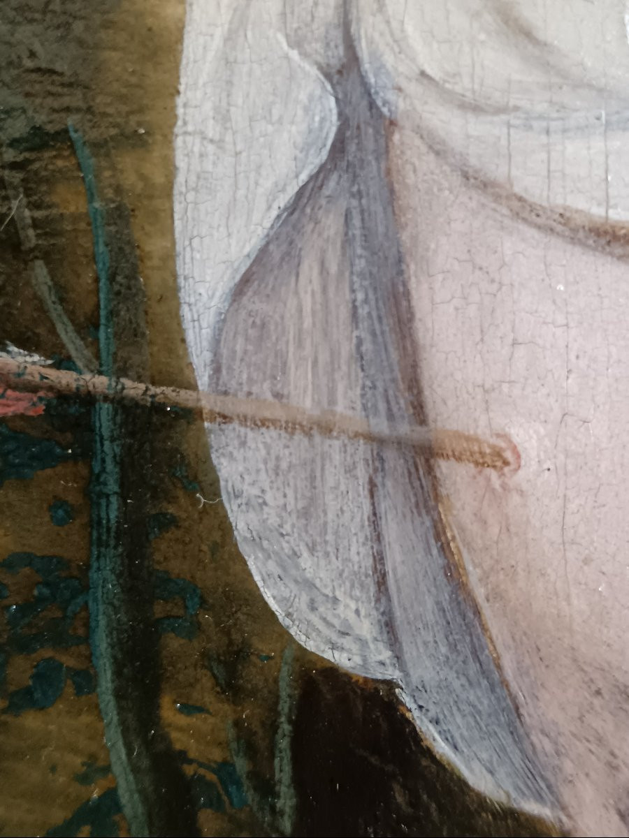 Ecole hollandaise vers 1600 "le martyre de Saint Sébastien"-photo-4