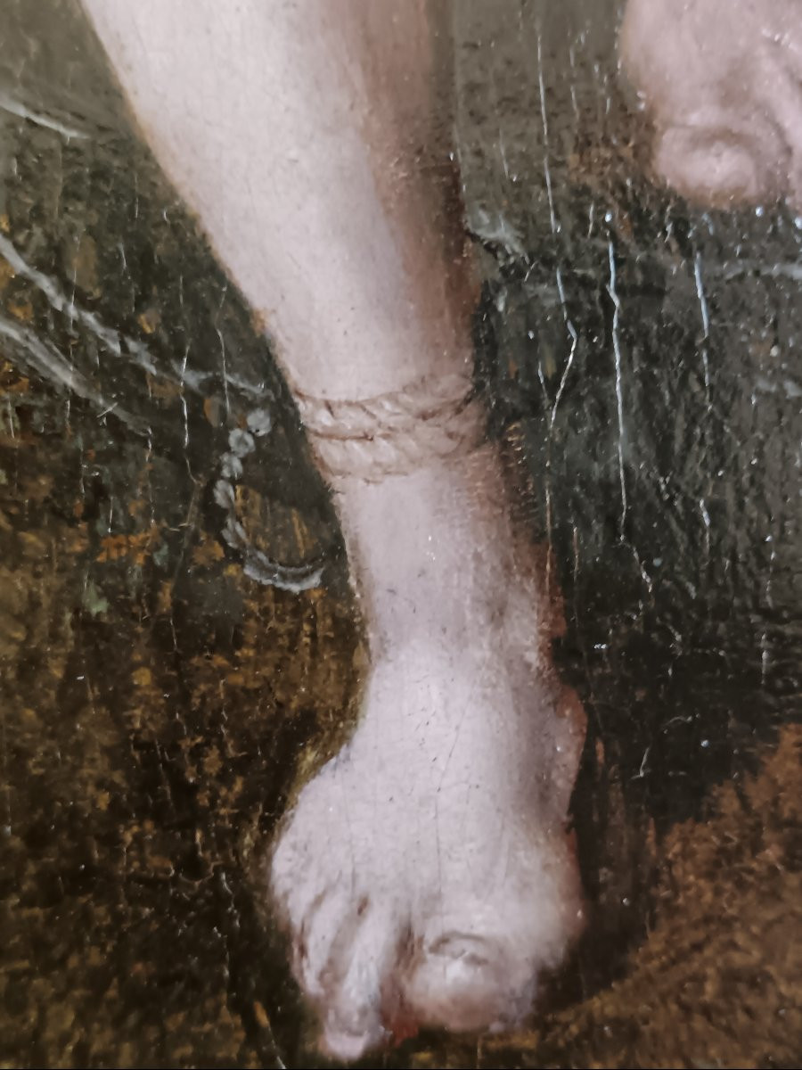 Ecole hollandaise vers 1600 "le martyre de Saint Sébastien"-photo-5