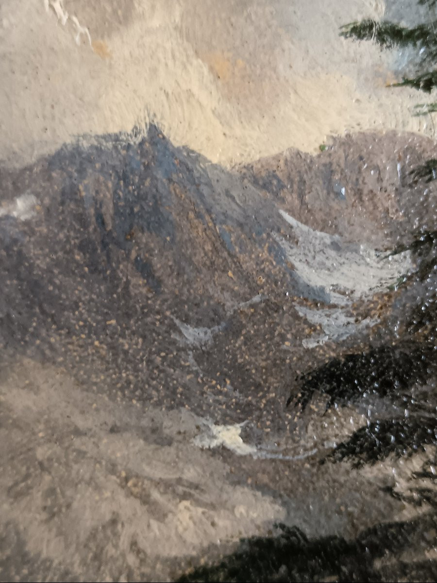 Alexandre Calame attribué à "L'Oberland bernois"-photo-2