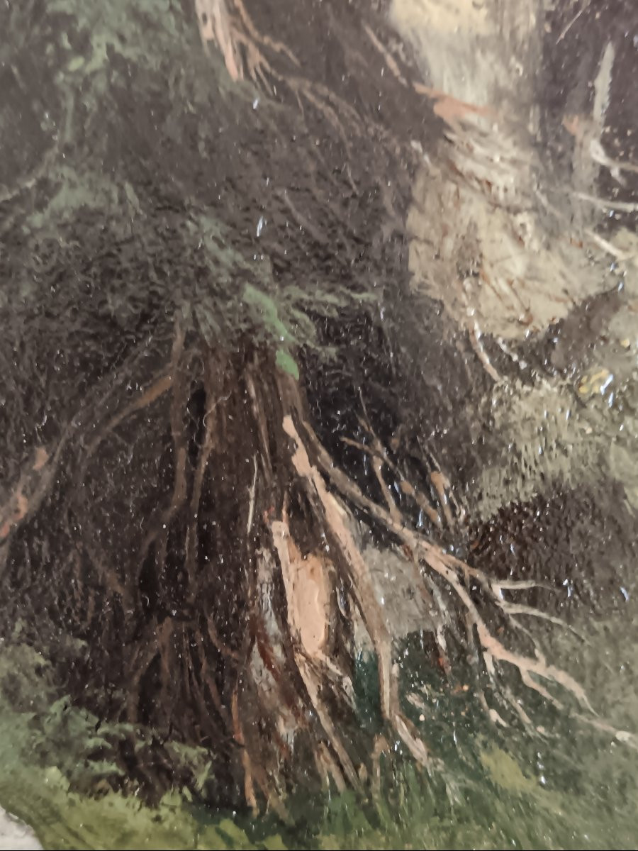 Alexandre Calame attribué à "L'Oberland bernois"-photo-4