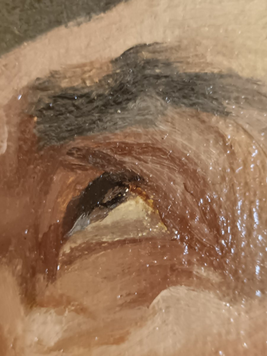 Ecole flamande vers 1700 "Saint en extase"-photo-3