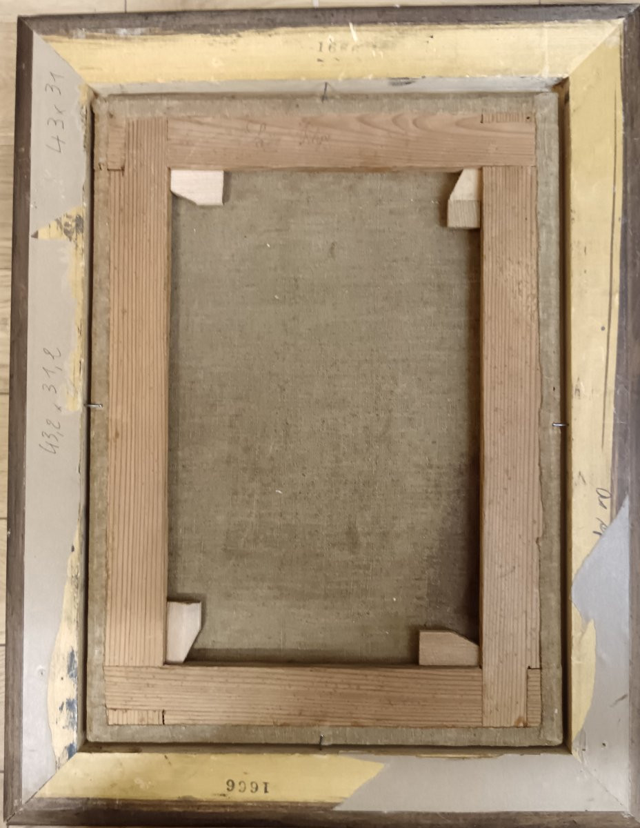 Ecole flamande vers 1700 "Saint en extase"-photo-1