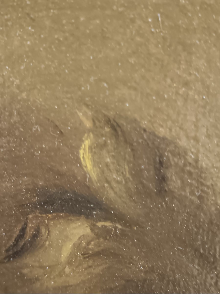 Ecole flamande vers 1700 "Saint en extase"-photo-2