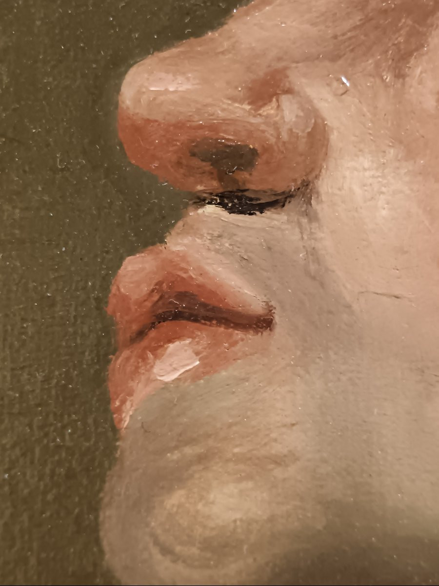 Ecole flamande vers 1700 "Saint en extase"-photo-4