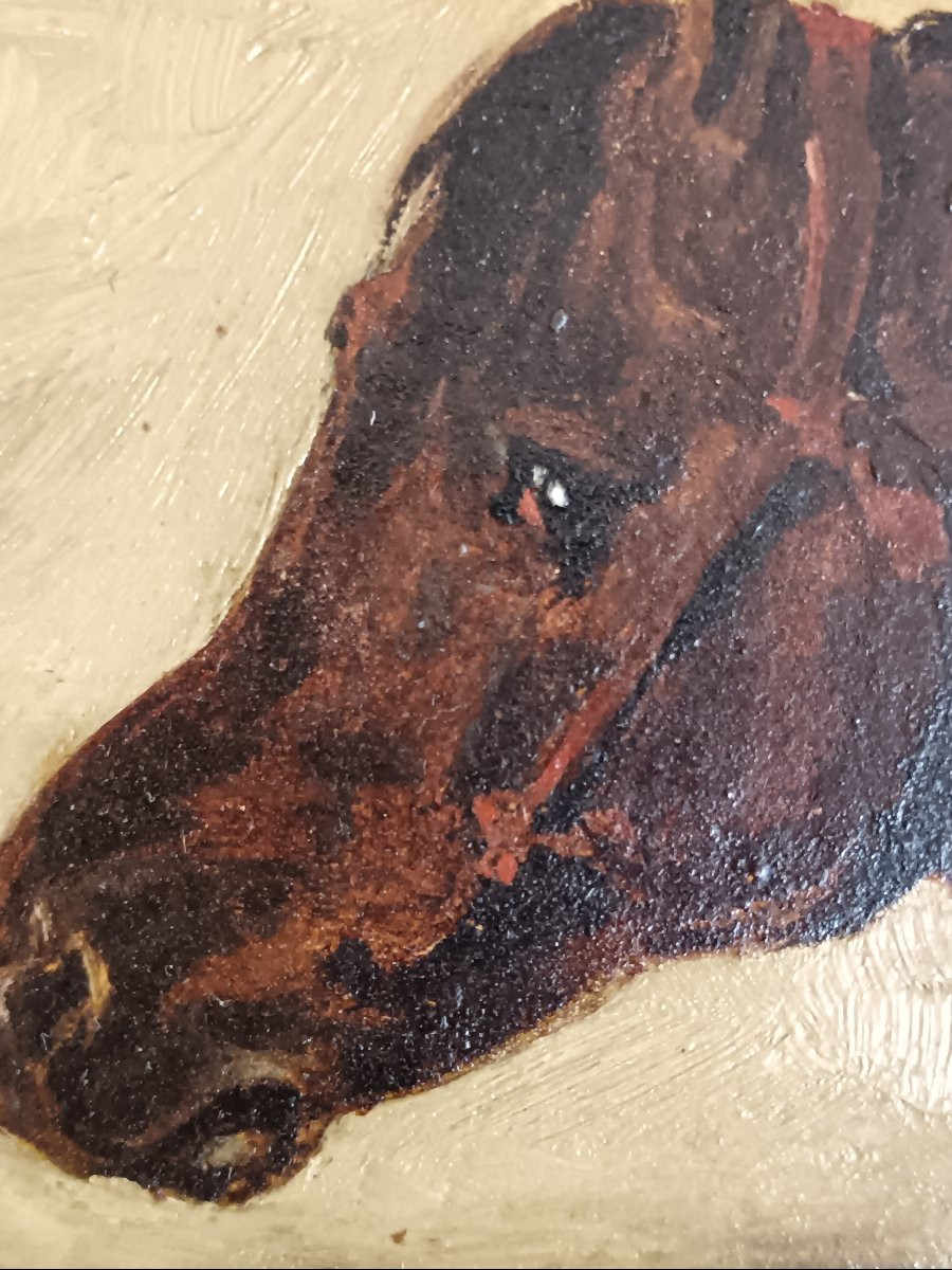 Théodore Géricault entourage de "le cheval à l'écurie"-photo-3