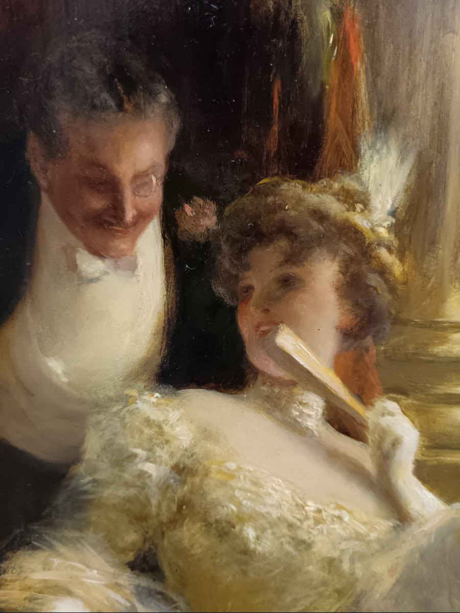 Univers du théâtre. Albert Guillaume "conversation galante dans la loge"-photo-3