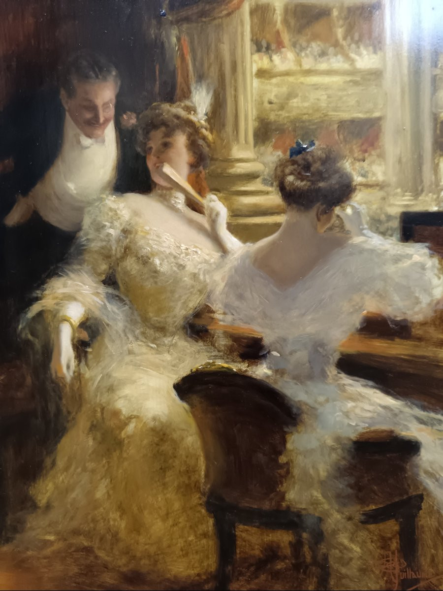 Univers du théâtre. Albert Guillaume "conversation galante dans la loge"-photo-4