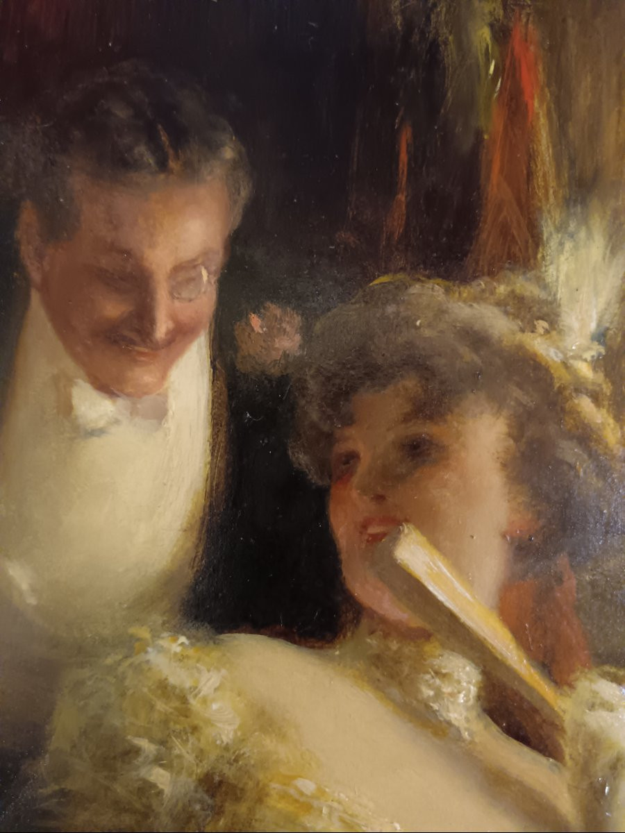 Univers du théâtre. Albert Guillaume "conversation galante dans la loge"-photo-5