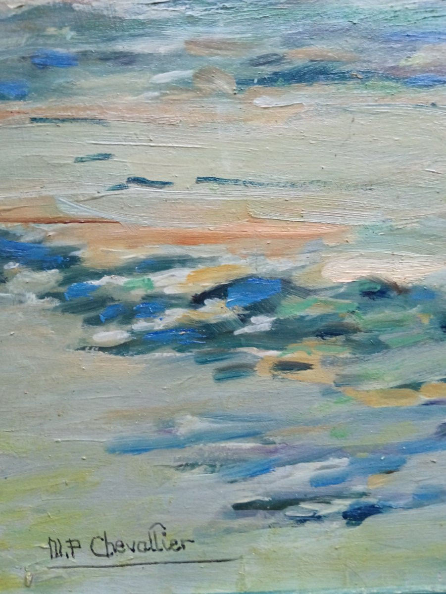 Marinist Painter Of Brittany "doëlan, Le Petit Port De Pêche Animé"-photo-4