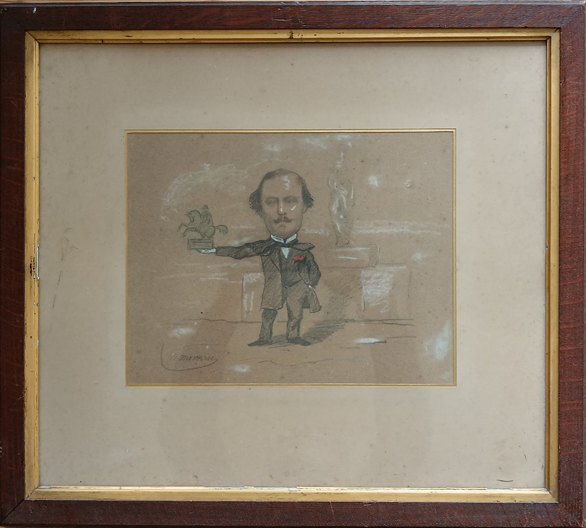 Caricatures de notables sous le Second Empire. Ensemble de 13 dessins.-photo-2