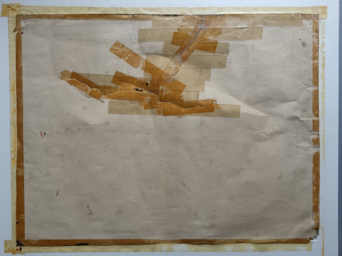 Peintre animalier P.Fournier "le tigre à l'affût dans la jungle"-photo-2