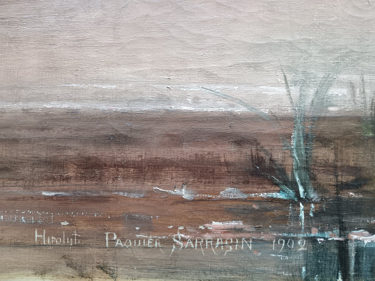 Ecole lyonnaise. Hippolyte Paquier-Sarrasin "Quand l'Amour déborde de la fontaine"-photo-2