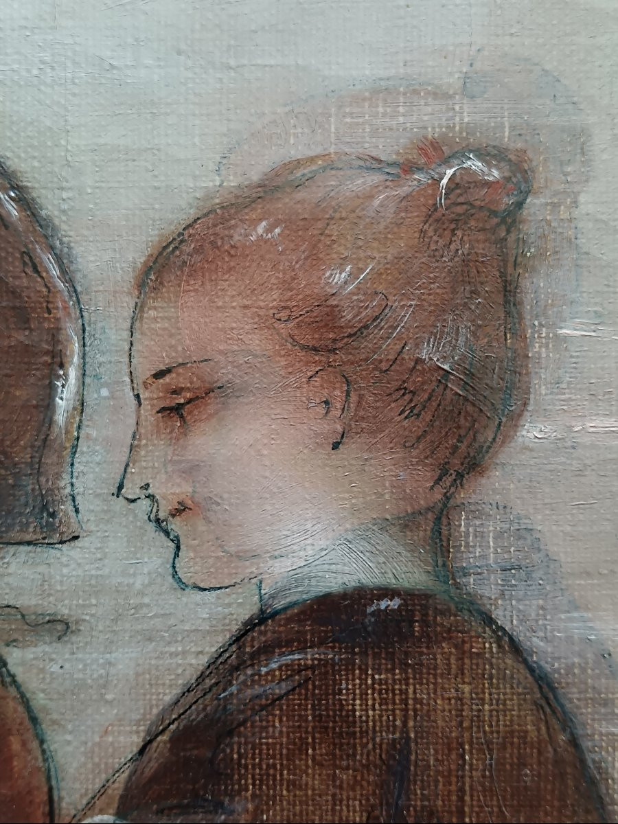 Ecole lyonnaise. Hippolyte Paquier-Sarrasin "Quand l'Amour déborde de la fontaine"-photo-3
