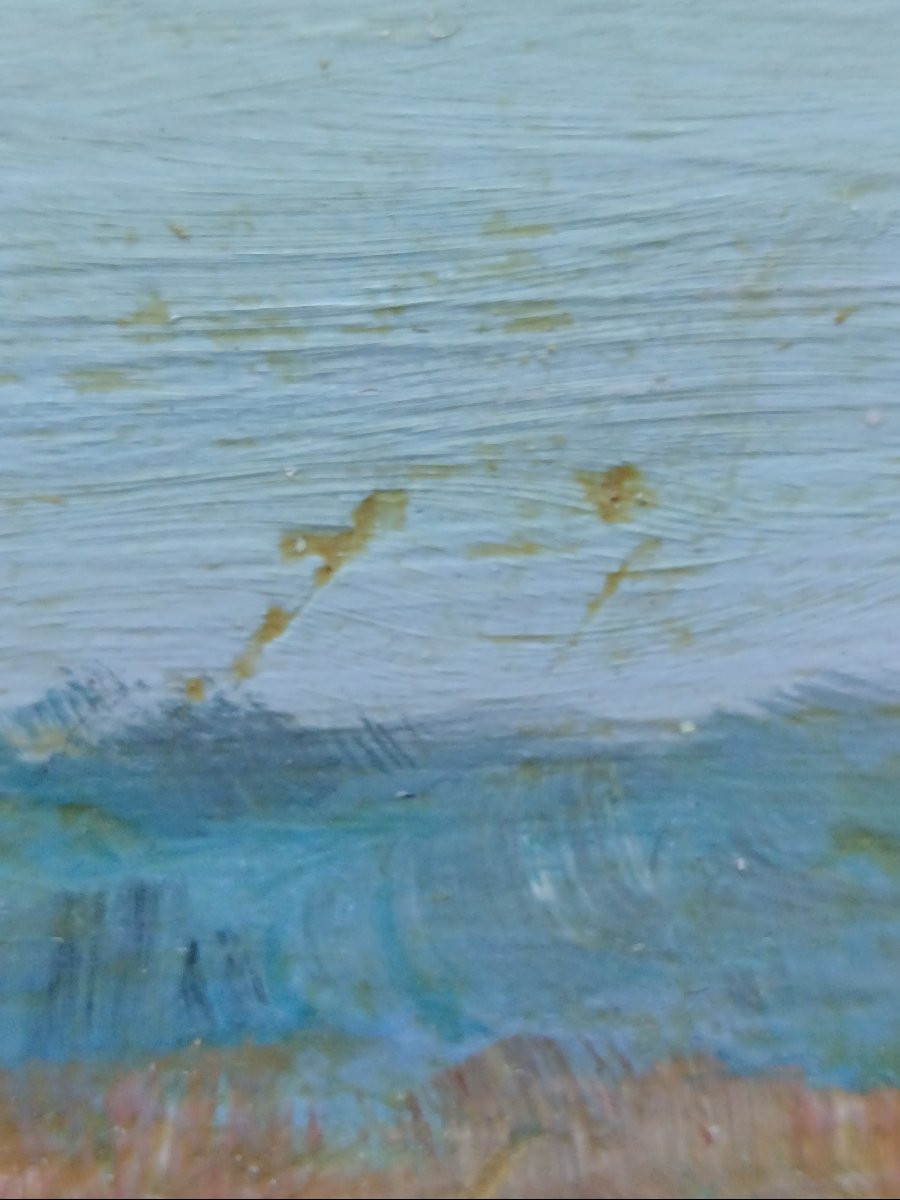 Ecole néo impressionniste. Georges Huet "Dunes en Picardie"-photo-6