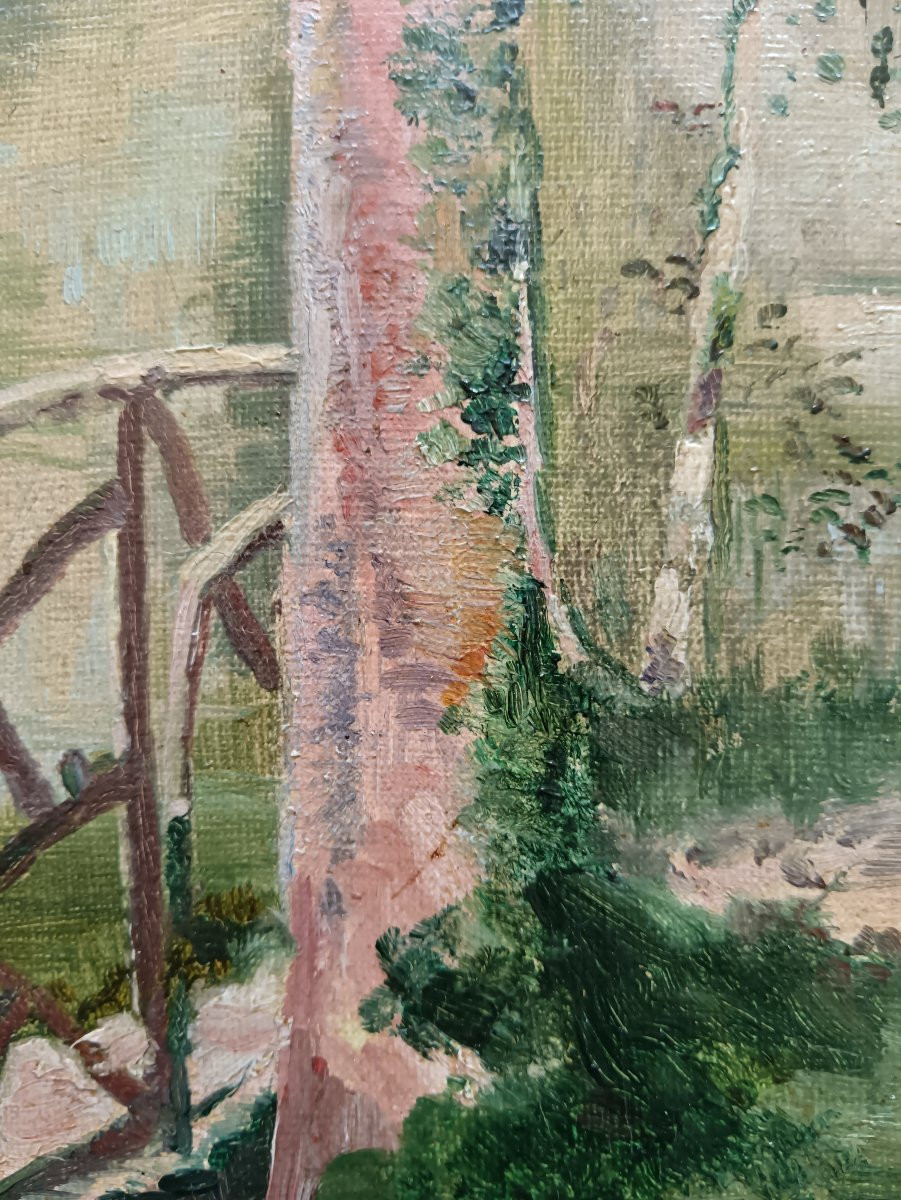 Neo-impressionist School "souvenirs Du Hameau De La Reine"-photo-3