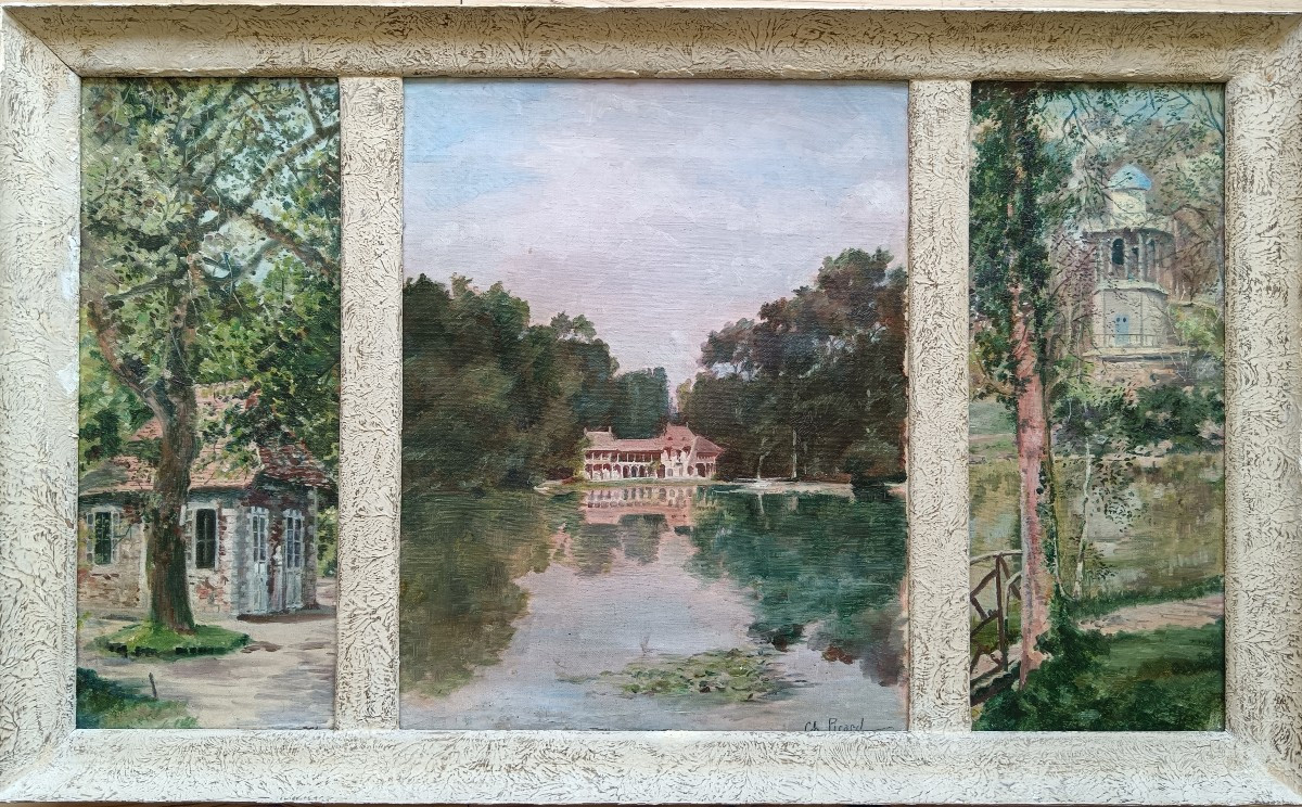 Neo-impressionist School "souvenirs Du Hameau De La Reine"