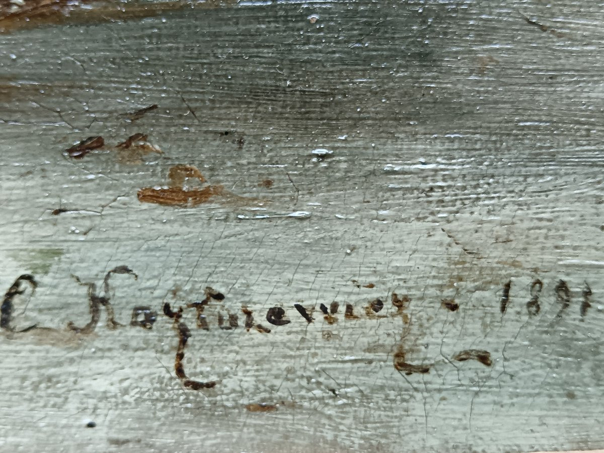 Ecole polonaise "Pot de primevères ou l'espoir du printemps"-photo-3