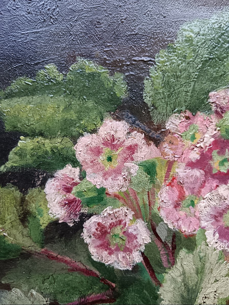 Ecole polonaise "Pot de primevères ou l'espoir du printemps"-photo-2