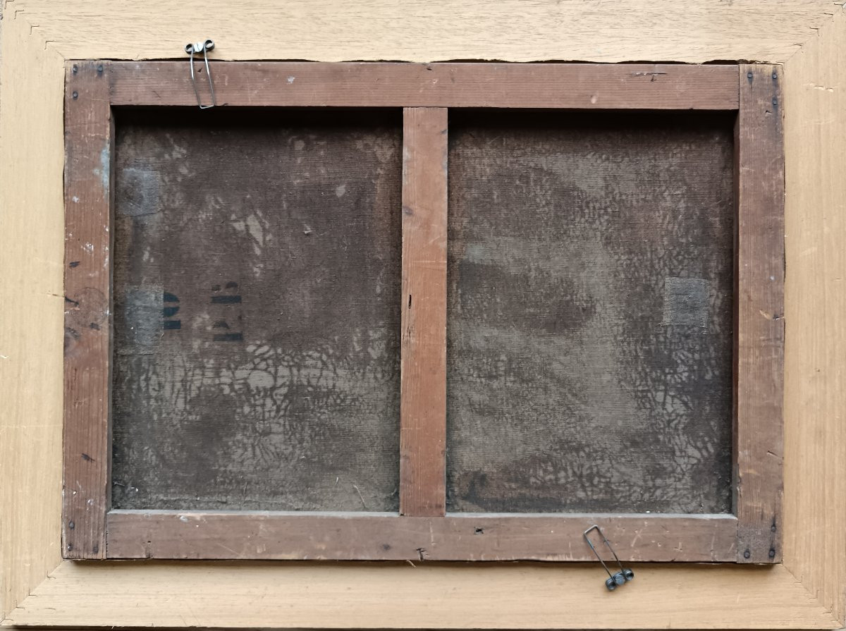 Ecole provençale "Bettes et Hommes au bord du Miroir aux oiseaux, Martigues"-photo-1