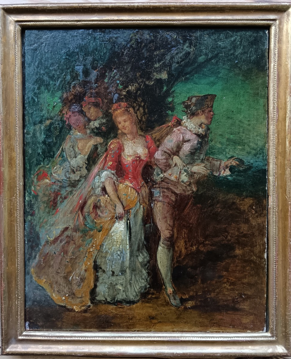 Henri Paul Rolland à la manière de Monticelli "exquise galanterie".