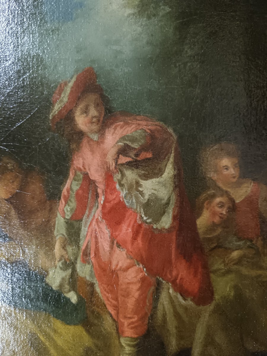 Jean-baptiste Pater, From The Studio Of. "the Invitation To The Dance"-photo-2