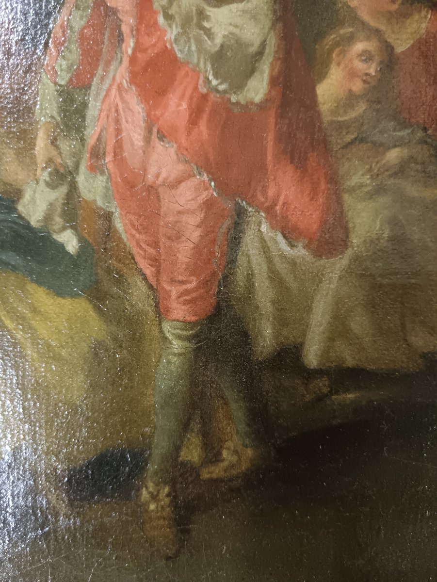 Jean-baptiste Pater, From The Studio Of. "the Invitation To The Dance"-photo-6