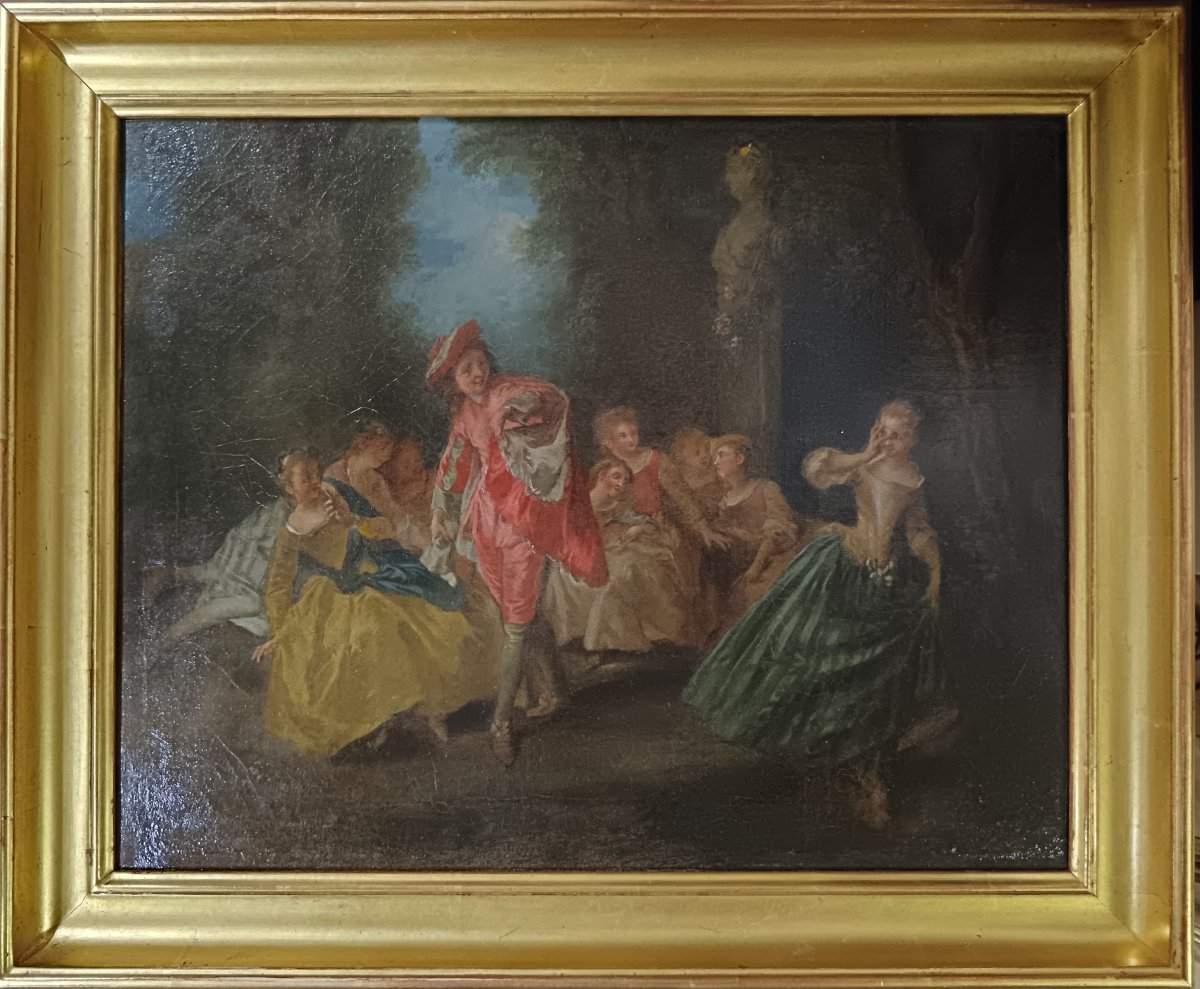 Jean-baptiste Pater, From The Studio Of. "the Invitation To The Dance"