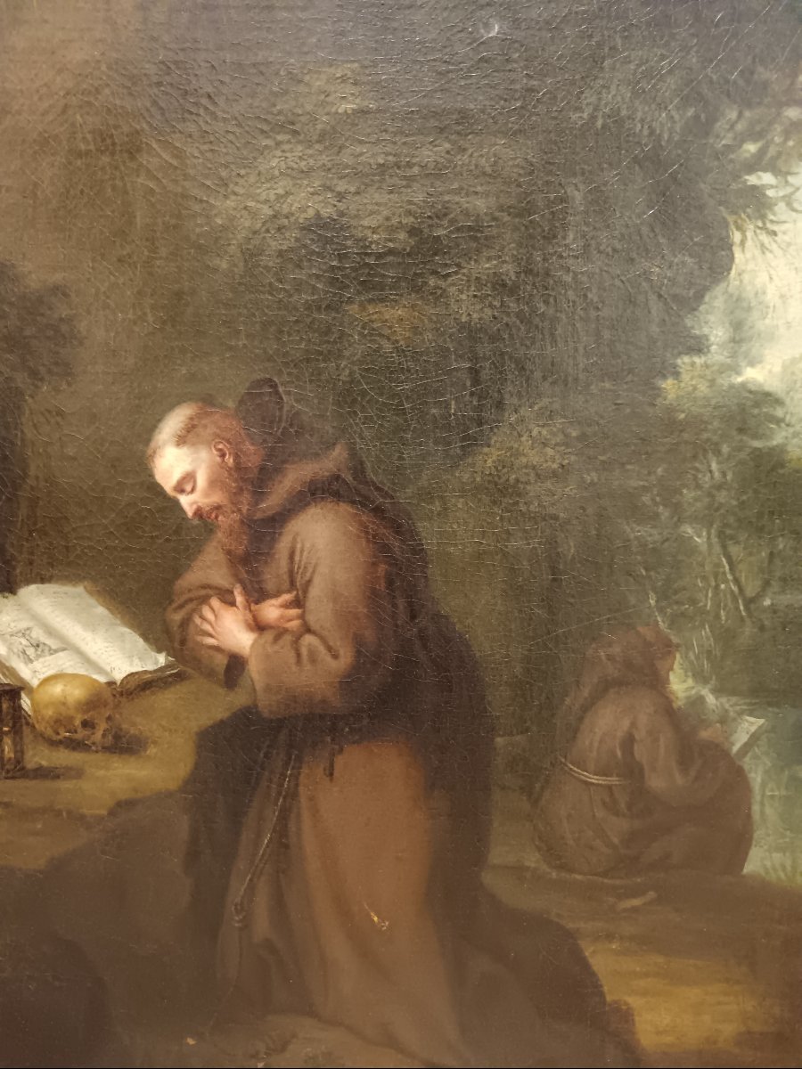 Nicolas Mignard atelier de. "la pénitence de Saint François"-photo-8