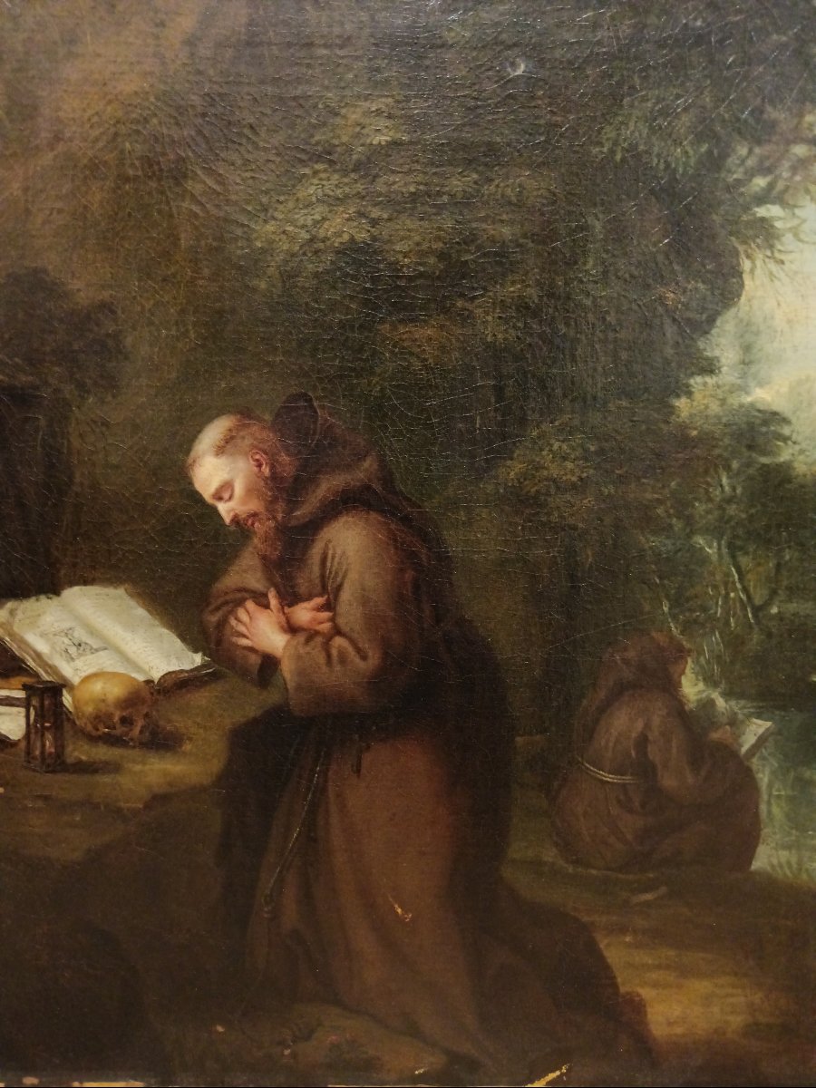 Nicolas Mignard atelier de. "la pénitence de Saint François"