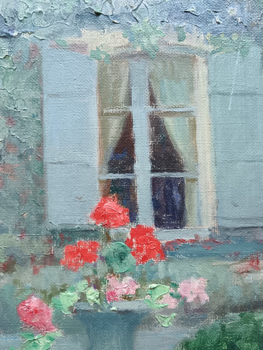 Jacqueline Bloch "un coin de jardin fleuri"-photo-7