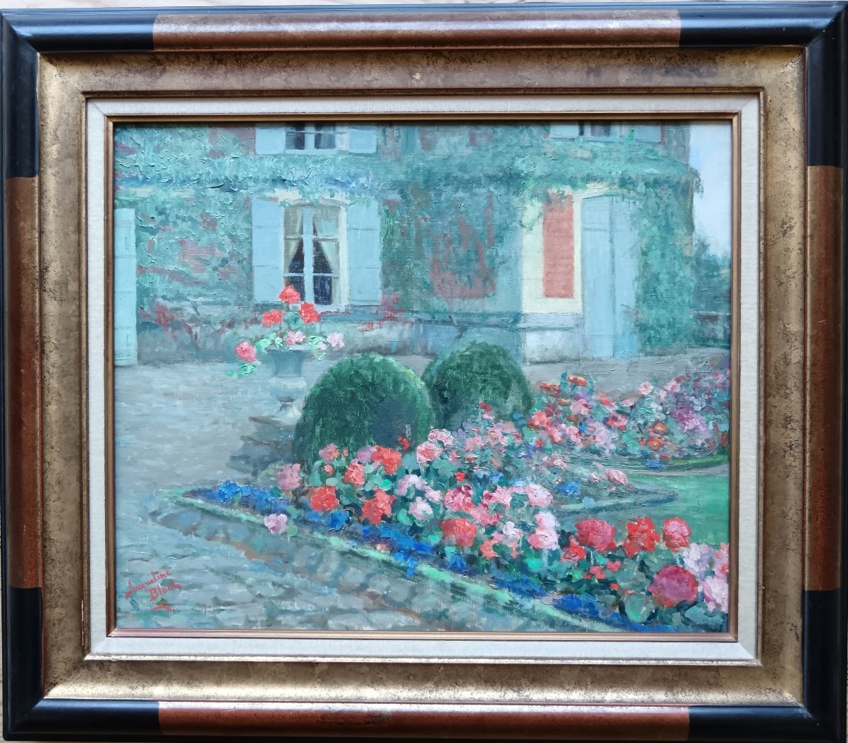 Jacqueline Bloch "un coin de jardin fleuri"