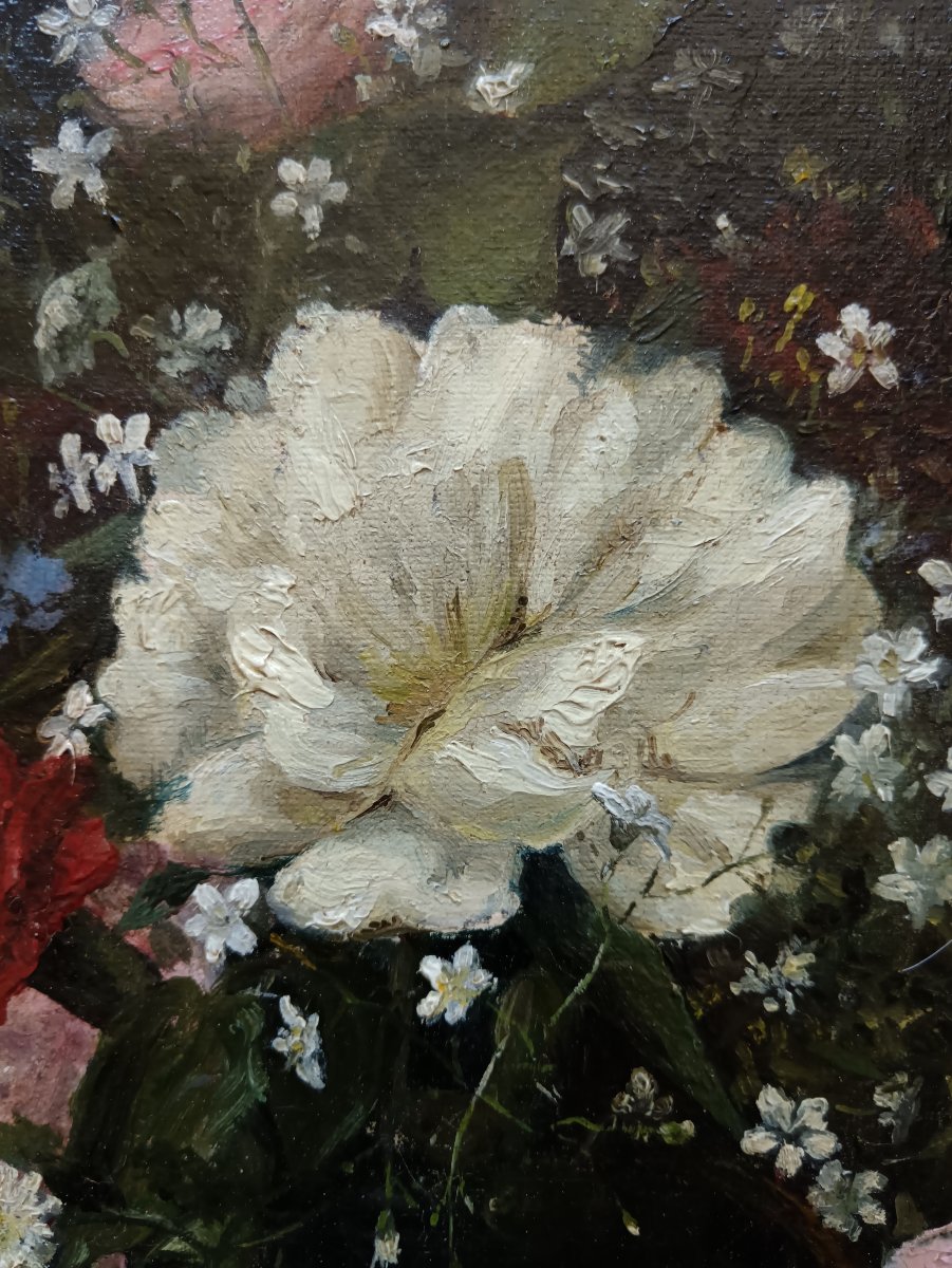 Alfred Benoît Caillaud "Bouquet champêtre"-photo-3