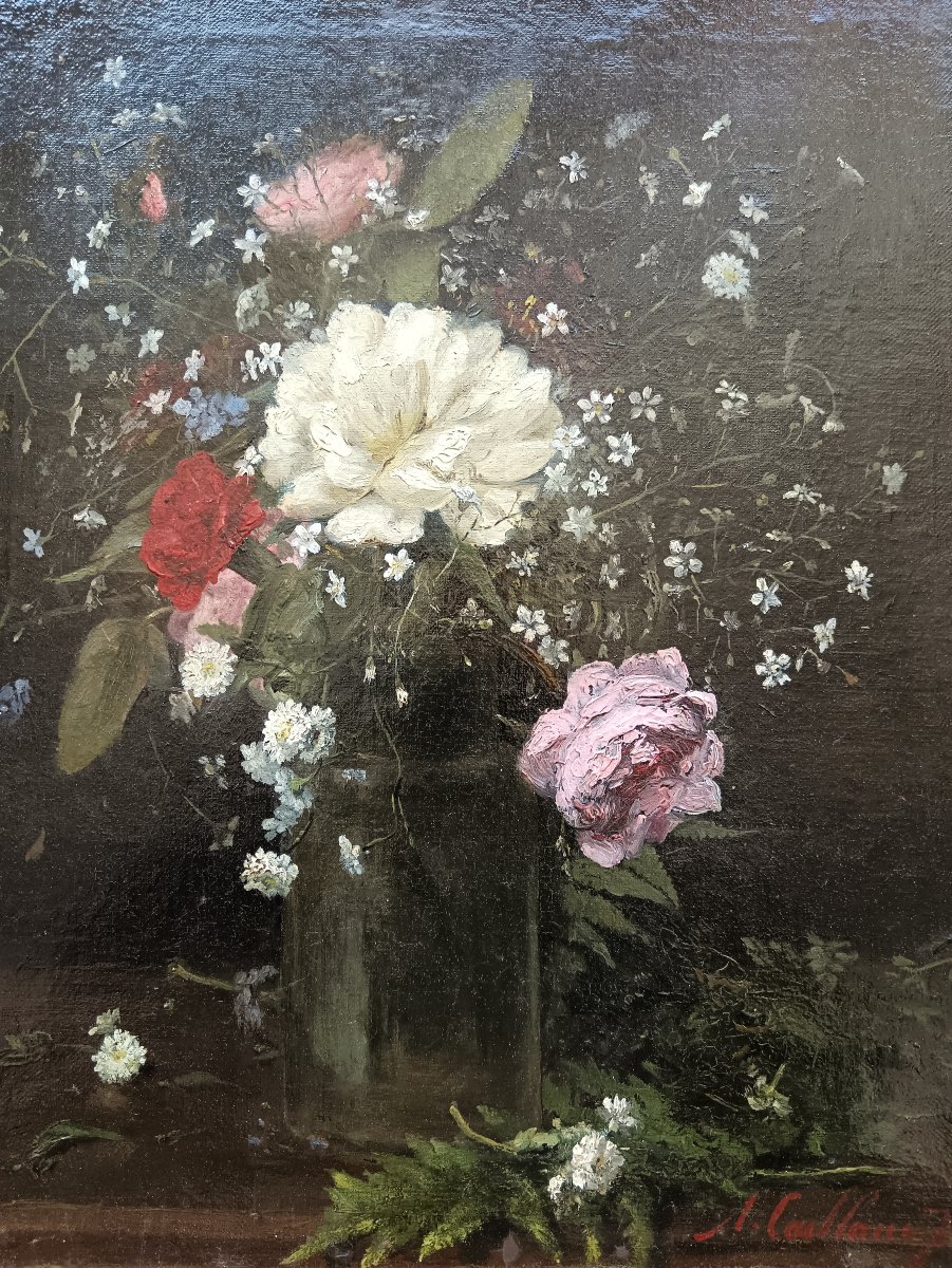 Alfred Benoît Caillaud "Bouquet champêtre"-photo-6