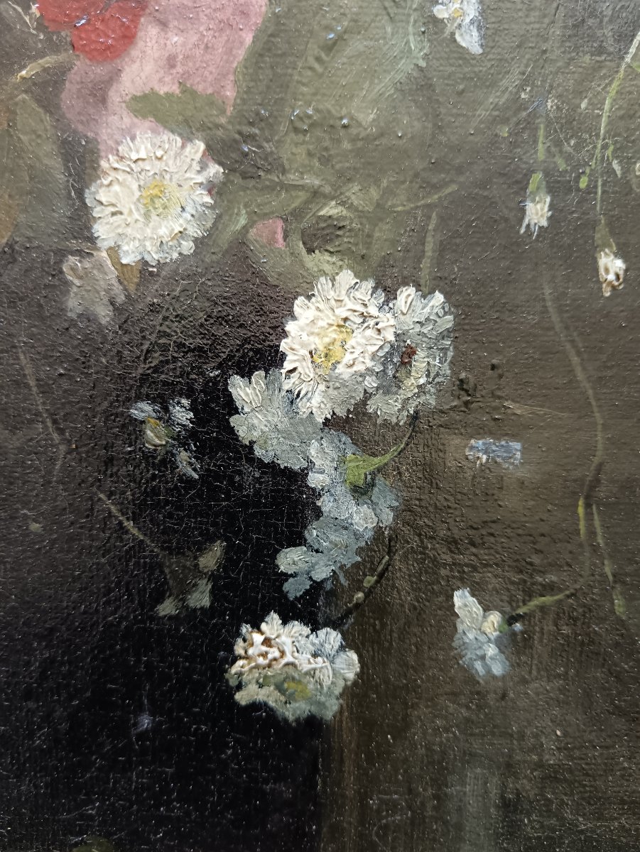 Alfred Benoît Caillaud "Bouquet champêtre"-photo-7