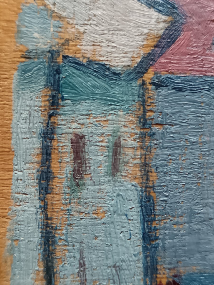 American School. Edward Mcknight Kauffer, "village Blue"-photo-6