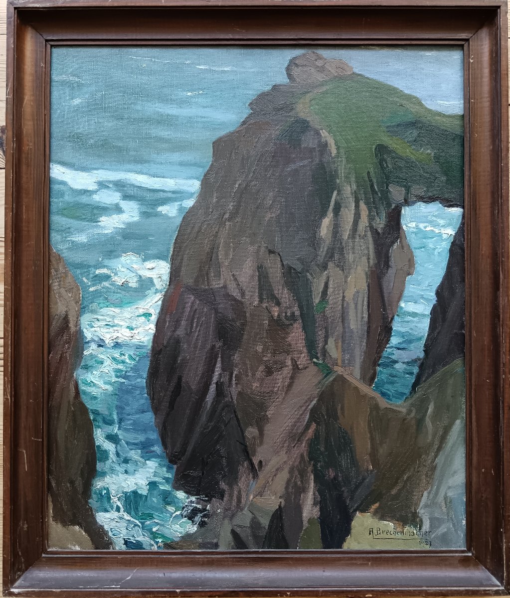 Peintre de la Bretagne "l'Arche de la Pointe de Saint-Hernot"