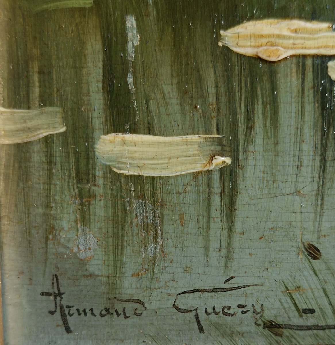 Peintre de la Champagne. Armand Guéry "les berges de la Suippe du côté de Pontgivart"-photo-4