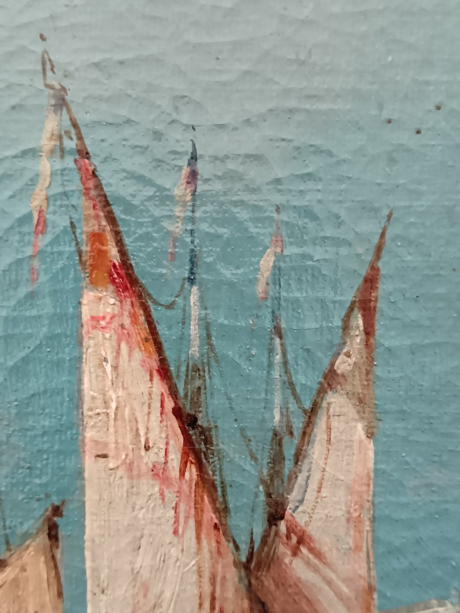 Lucien Lapeyre "retour de pêche sur le quai des Esclavons à Venise"-photo-2