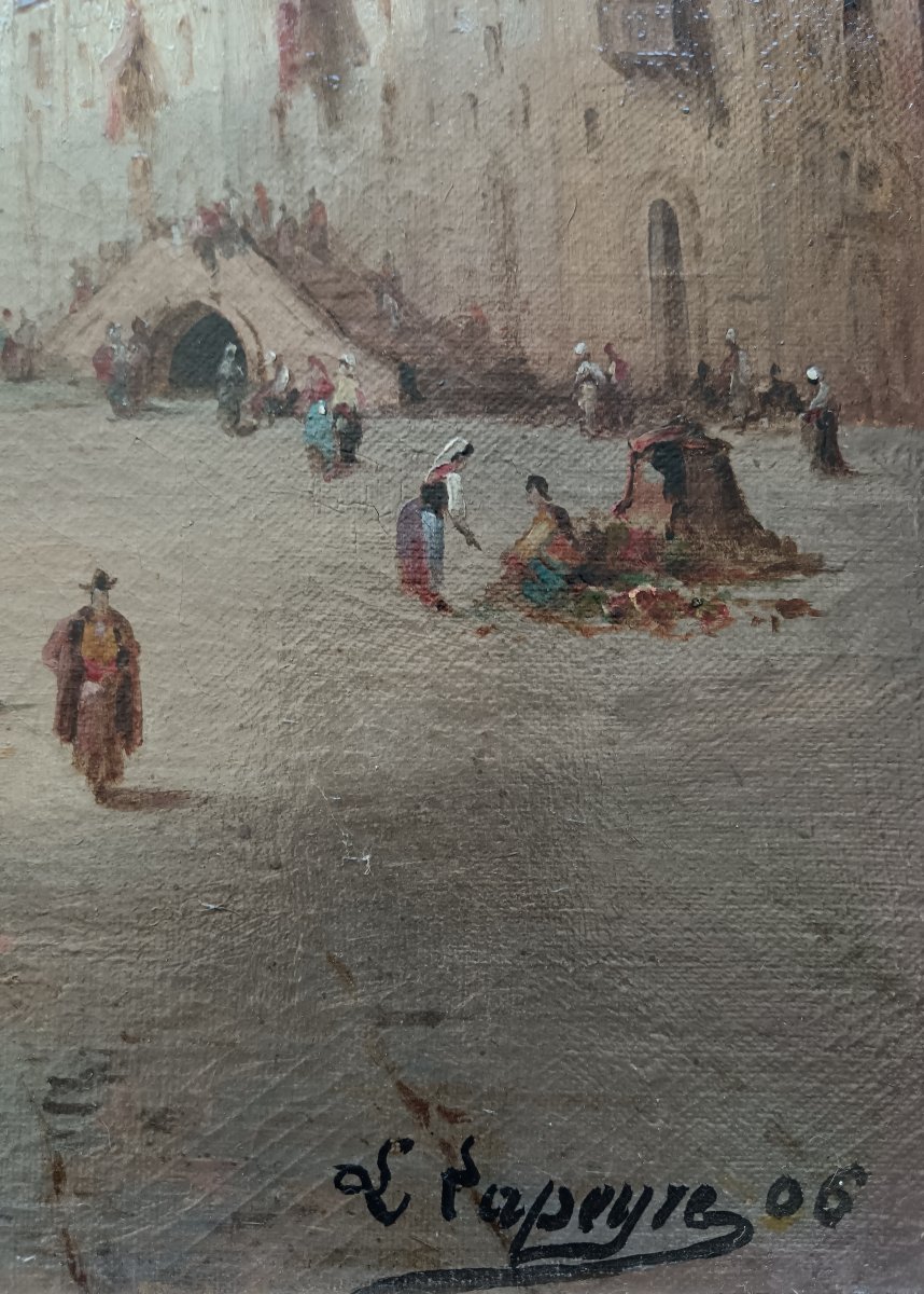 Lucien Lapeyre "retour de pêche sur le quai des Esclavons à Venise"-photo-7
