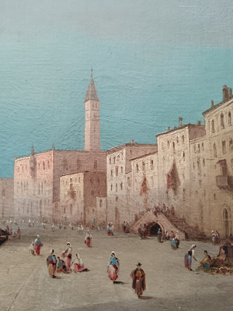 Lucien Lapeyre "retour de pêche sur le quai des Esclavons à Venise"-photo-8