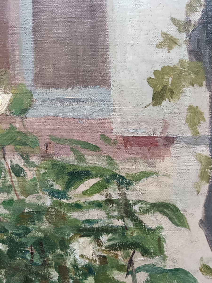 "les Marches Fleuries Du Petit Courtoiseau" Neo-impressionist School-photo-4